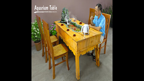 Peaceful afternoons with friends | How to make aquarium tea table