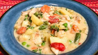 EASY CREAMY CHICKEN STEW RECIPE | COOK WITH ME