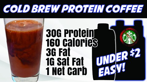 Cold Brew Protein Coffee! Easy to Make, Under $2! 30 Grams of Protein! Not Anabolic Protein Coffee:)