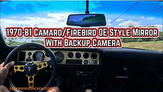 1970-81 Camaro/Firebird OE Style Mirror With Forward and Rear Camera