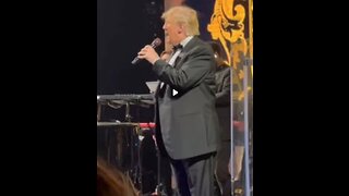 Trump talks & Introduces country music star Jason Aldean at New Years Eve party