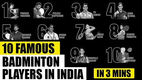 10 Famous Badminton Players In India | PV Sindhu | Saina Nehwal | Updated 2019