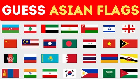 "Challenge Yourself: Can You Guess These Asian Flags?"🌏🚩