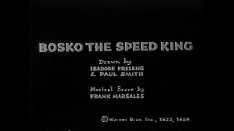 1933, 3-22, Looney Tunes, Bosko the speed king