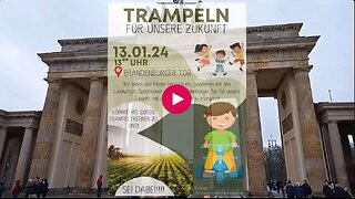13.01.2024 Kleine Landwirte demonstrieren am Brandenburger Tor in Berlin