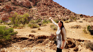 Exploring RED ROCK CANYON we FOUND A CAVE