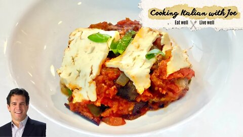 Roasted Eggplant with Feta Cheese Cooking Italian with Joe