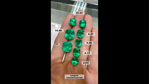 Mixed shape large Colombian emerald wholesale vivid top green parcel best prices and no oil