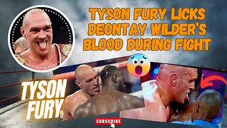 Boxer Tyson Fury Licks Blood from his opponent