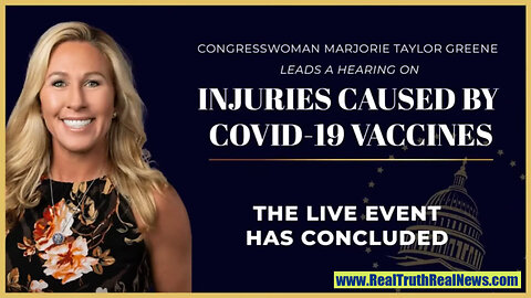 💥💉 Rep. Marjorie Taylor Green Holds Special Hearing on Injuries Caused by COVID-19 Vaccines with Witnesses * FULL Hearing Video Below 👇