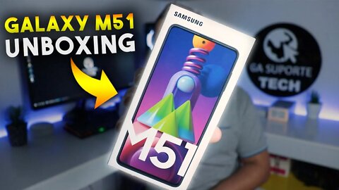 SUPER APARELHO! Galaxy M51, com BATERIA de 7000mAh - Unboxing e Impressões