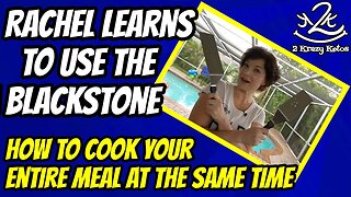 How to use a blackstone griddle | Rachel cooks our lunch | Cooking with almost no cleanup
