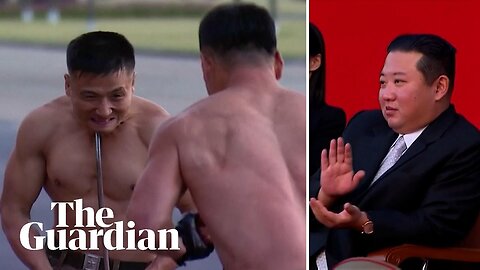 North Korean leader watches extreme martial arts performance