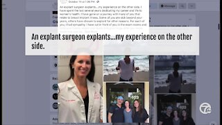 Metro Detroit plastic surgeon speaks publicly on why she decided to have her breast implants removed