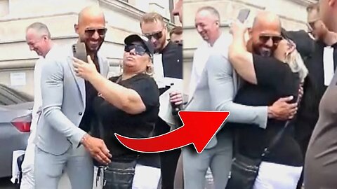 Andrew Tate Fan Hugs Him Outside Court (New Video)