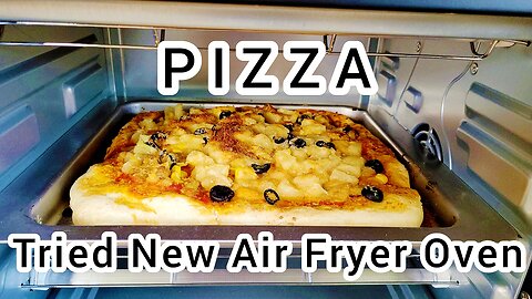 Pizza 🍕 Trying My New Air Fryer Oven| Urdu English Subtitles