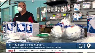 Tucson medical supply store seeing more mask demand, supply chain pain
