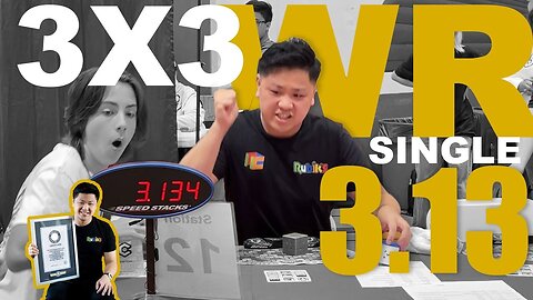 Max Park World Record Rubik's Cube 3x3 In 3.134 Seconds