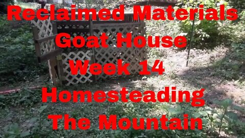 Reclaimed Materials Goat House: Week 14 at The Mountain Homestead