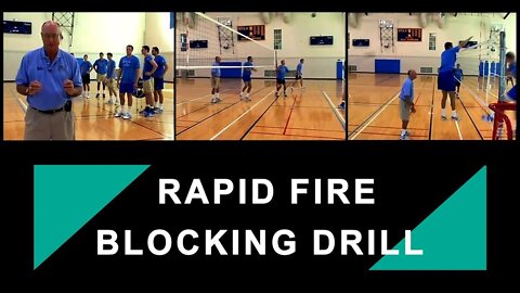 Volleyball - Rapid Fire Blocking Drill - Coach Al Scates