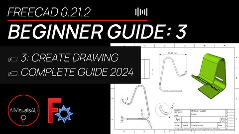 👨‍🎓 FreeCAD For Beginners 2024: 3 - FreeCAD TechDraw Tutorial - FreeCAD Drawing | #Shorts