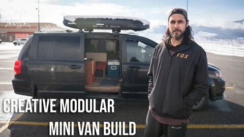 Man lives 2 years in a Mini Van and builds out Amazing Modular Camper that is Everything he Needs.