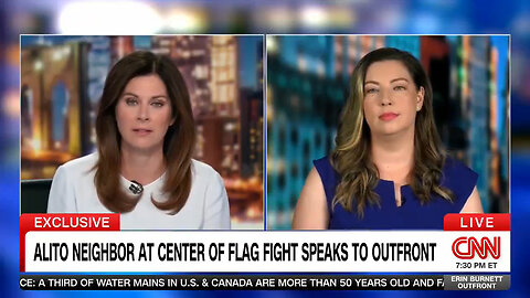 Justice Alito Neighbor At Center Of Upside Down Flag Dispute Tells On Herself In CNN Interview