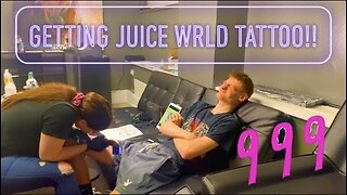 Getting a JUICE WRLD 999 Tattoo!! (my first tattoo)