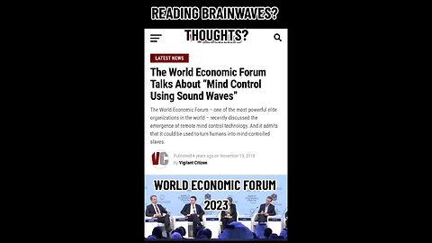WEF " Mind Control" ?