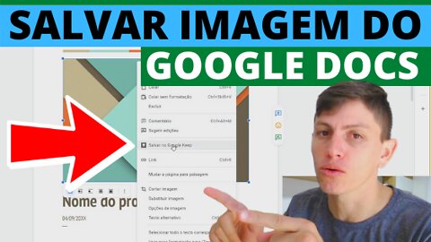 Como Salvar imagem do documento Google Docs - (How to Save Image)