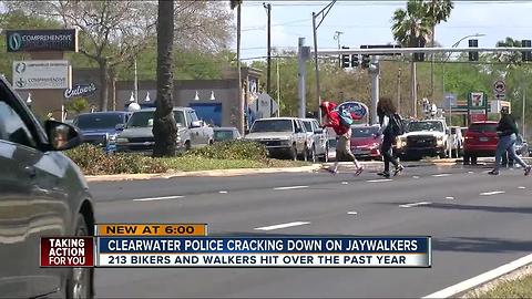 Clearwater police cracking down on jaywalkers