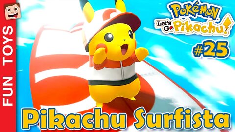 Pokémon: Let's Go #25 ⚡️ Pikachu agora pode SURFAR, pegamos um Bulbasaur e ele já até EVOLUIU!