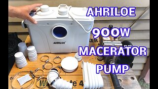 AHRILOE 900W Macerator Pump with 2 Outlets, 5 Inlets