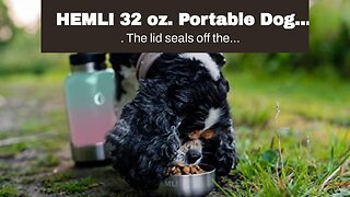 HEMLI 32 oz. Portable Dog Water Bottle, Dog Travel Water Bottle, Portable Water Bowl for Dogs,...