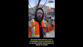 TRUCKERS ASK FOR SHOVELS & VOLUNTEERS, AS OTTAWA DENIES SNOW REMOVAL