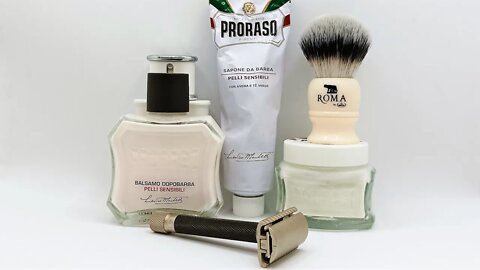 Versatile shave 2022, Parker Variant, Proraso White set.