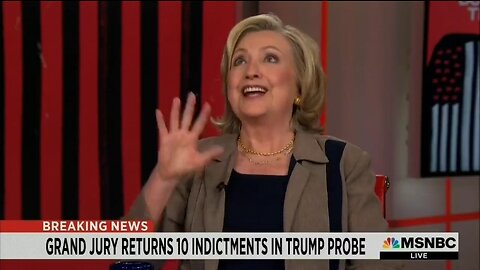 Hillary Clinton Bursts Out Laughing When Asked About Trump Indictment