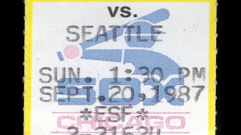 September 20, 1987 - Seattle Mariners at Chicago White Sox (Ticket Stub & Images)