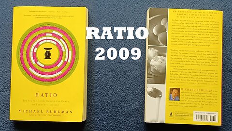 COOKBOOK COVER REVIEW: RATIO, by MICHAEL RUHLMAN, 2009