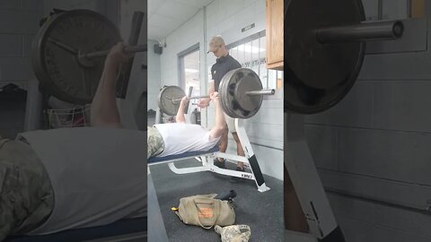 Double rep 365lbs Raw Bench , 61 years old