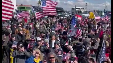 Freedom Convoy Truckers Sing 'Amazing Grace' Before Heading to DC