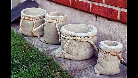 How to Make a Concrete Flowerpot Video #1