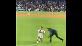 Man Gets WRECKED Proposing On The Field At Dodger Stadium
