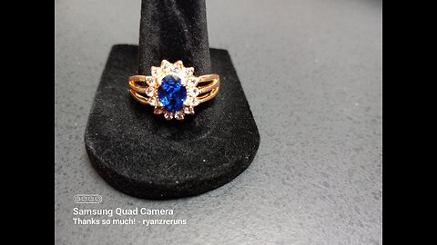 Faux Sapphire Cocktail Ring