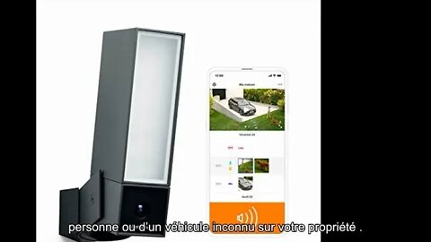 Netatmo Caméra de Surveillance Extérieure Intelligente avec Sirène 105dB, WIFI, Eclairage Intégré