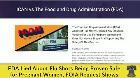 FDA Lied About Flu Shots Being Proven Safe for Pregnant Women, FOIA Request Shows