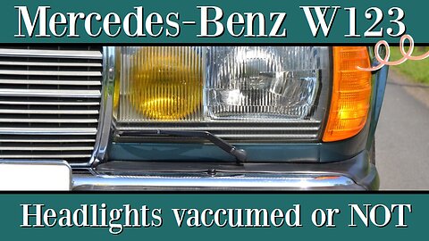 Mercedes Benz W123 - How to know if your headlights have the vaccum system or not tutorial Class E