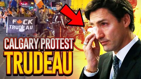 Calgary Protestors Call Out Trudeau