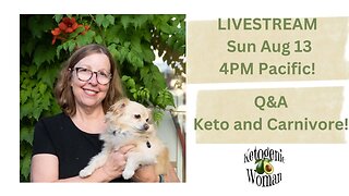 LIVESTREAM Sunday Aug 13 4pm Pacific