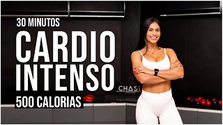 30 Min CARDIO INTENSO para Derreter | Queime 500 Calorias | Em Casa | Sem Equipamento